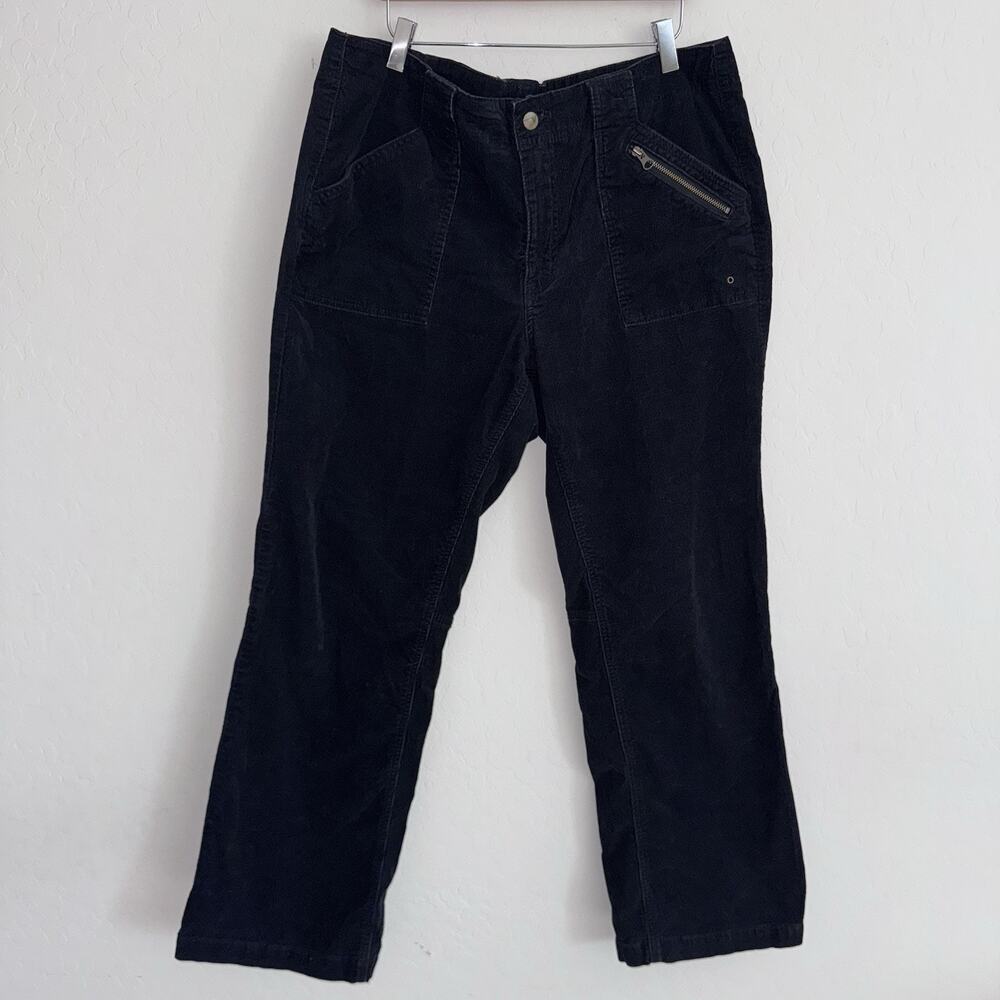 Venezia Corduroy Straight Leg Pants Womens Plus Sz 18 Zip Pockets 90s Retro VTG